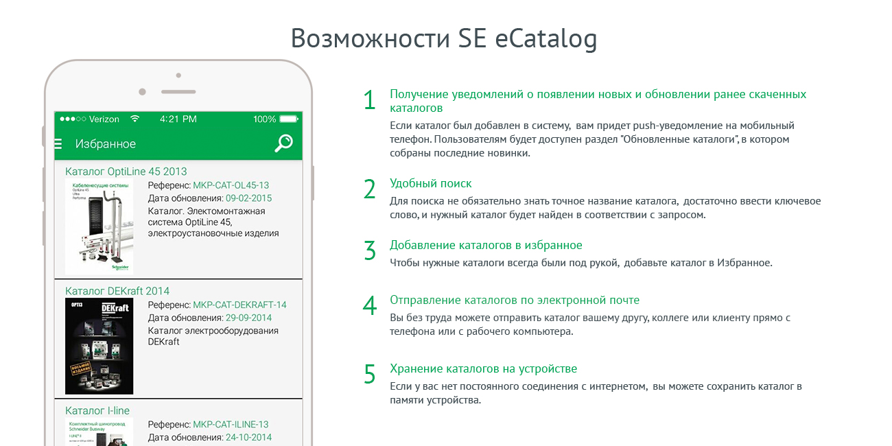 Возможности приложения